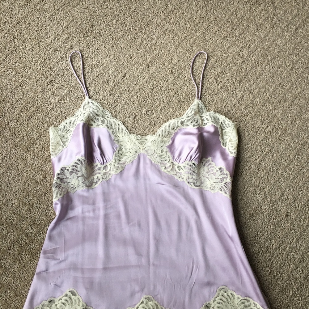 Lavender Medium camisol with side zipper.